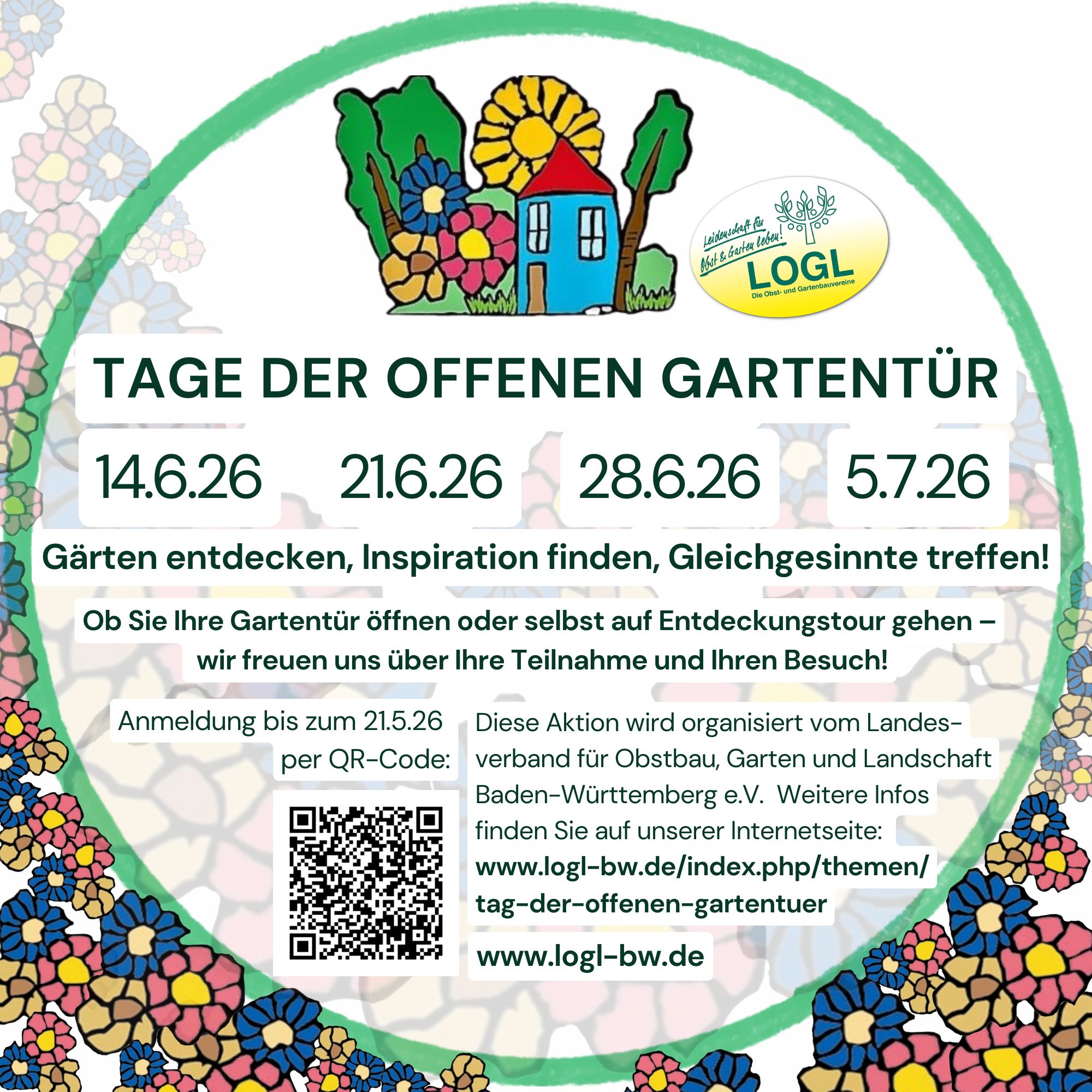 2026 TOG TAGE DER OFFENEN GARTENTUR FLYER